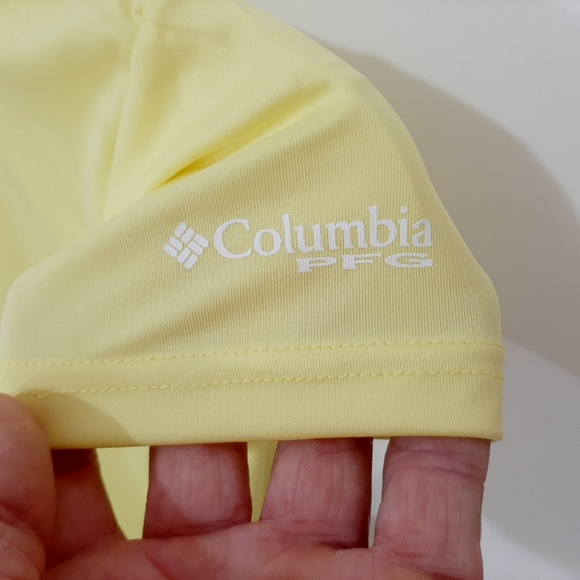 Columbia PFG Infant Girl's T-shirt Size XXS (4/5) Yellow Short Sleeve - Picture 2 of 5